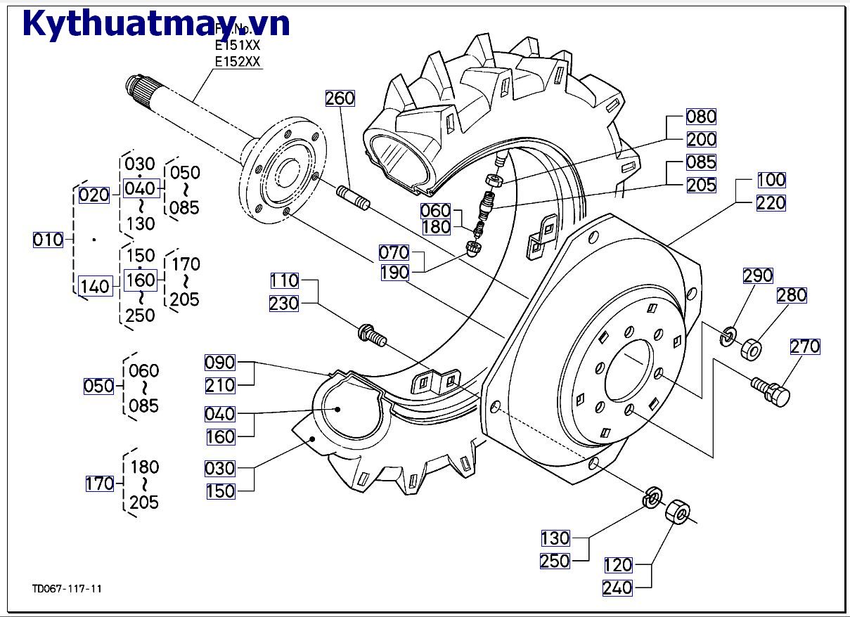 bánh xe sau ( 19.4-24)